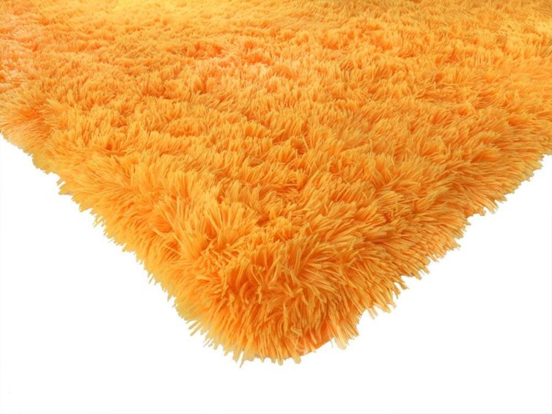 Smooth Fur Rug Fluffy Carpet orange