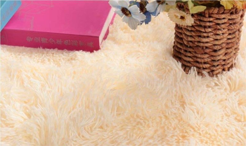 Smooth Fur Rug Fluffy Carpet peach