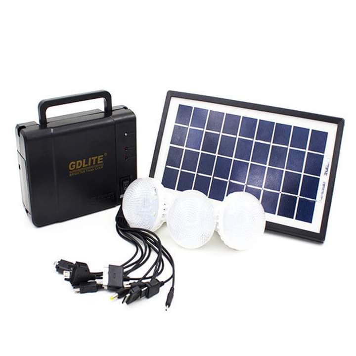 GDLITE GD 8006 - Solar Panel, LED lights and phone charging Kit