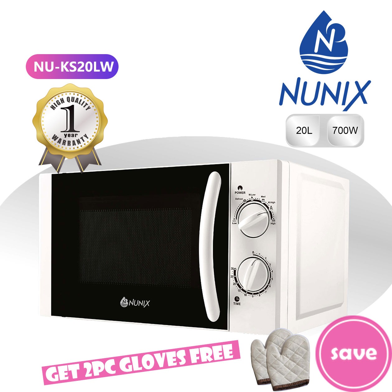 20l nunix microwave