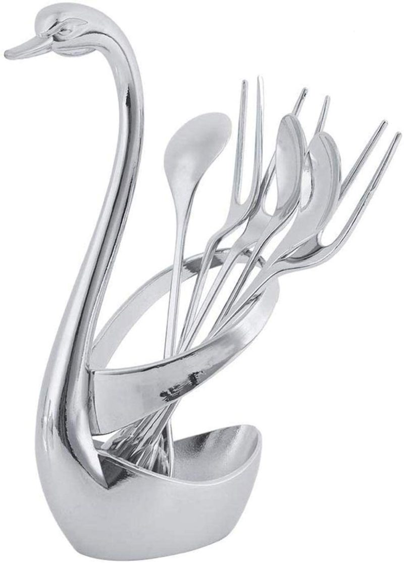 High quality Duck spoon holder + 6pcs Teaspoon